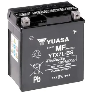 BATTERIA MOTO YUASA YTX7L-BS // 12V 6Ah