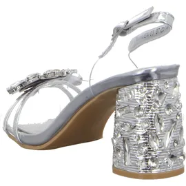LAURA VITA Riemchensandaletten in Silber | Gr.: 40