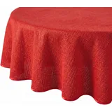 Tischdecke Outdoor Wetterfest, rutschfest & UV-Beständig in 7 Farben - Weichschaum PVC Tischdecke Abwaschbar & Waschbar bei 30°C - Gartentischdecke Oval 140x180 cm Rot