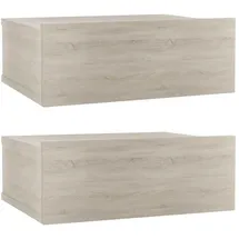 vidaXL Hängender Nachtschrank 40 x 30 x 15 cm Eiche