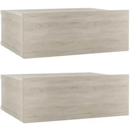 vidaXL Hängender Nachtschrank 40 x 30 x 15 cm Eiche