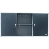 Germania Werkzeug-Wandschrank Premium - doppeltürig aus Metall – 120 x 60 x 20 cm – höhenverstellbare Regalböden – Lochwand, Werkzeugwand, Werkstattschrank - hängend - abschließbar