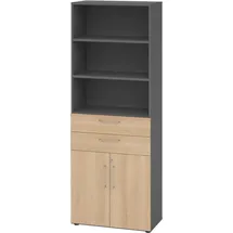 bümö Kombischrank 80 x 42 x 215,6 cm Grau