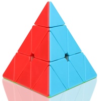 JOPHEK Zauberwürfel Pyramide, 3x3 Pyraminx Speedcube Magic Cube Knobelspiele für Kinder, Puzzle Cube for Beginners & Advanced Players (Keine Aufkleber)
