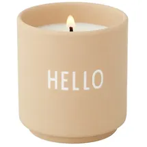 DESIGN LETTERS Duftkerze Hello klein beige