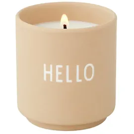 DESIGN LETTERS Duftkerze Hello klein beige