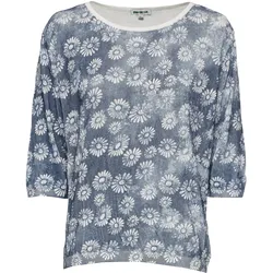 Viskose-Pullover, Druck blau, 40/42