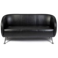buerostuhl24 hJh-OFFICE Sofa ST. LUCIA, 3-Sitzer, Kunstleder, schwarz