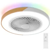 Deckenventilator, Deckenventilator Mit Led-beleuchtung, 6 Windgeschwindigkeiten, 18-w-led, 3000–6000 K