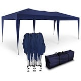 Kronenburg Faltpavillon wasserdicht Pavillon, Gartenzelt, 3x6 m - mit UV Schutz 50+, Blau