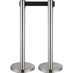 Oviala Business MobeventPro Leitpfosten Rollo verchromt Schwarz