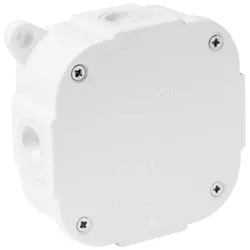 Abzweigkasten Aufputz-Feuchtraum 074-01 Verbindungsdose ohne Klemmen Abzweigdose weiss 88x88x40 mm Viplast 3931