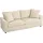 Homcom Couch Polyester 3-Sitzer Creme