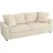 Homcom Couch Polyester 3-Sitzer Creme