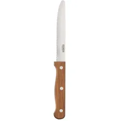 Olympia Steakmesser mit runder Spitze Holz