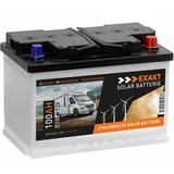 EXAKT Solarbatterie 100Ah 12V Wohnmobil Antrieb Versorgung Boot Mover Photovoltaik Windkraft Batterie (EXS100)