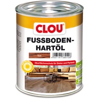 CLOU Fußboden-Hartöl, Parkettöl zur Pflege und Holzpolitur von Holz-Oberflächen wie Parkett, Dielen, Treppen und Möbel, teak, 0,75 Liter