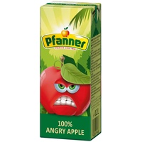 Pfanner Angry Apple (30 x 200 ml) – 100% Apfelsaft für Kinder im Trinkpäckchen – ohne Zuckerzusatz - Vorratspack