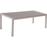 Beliani Vernio Gartentisch 180 x 90 x 76 cm Grau/Silber
