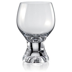 Crystalex Weißweinglas Gina klar 230 ml 6er Set, Kristallglas, Kristallglas, dicker Fuß weiß