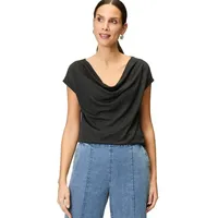 Zero Jerseyshirt mit Wasserfallausschnitt Black Beauty,36 | 36