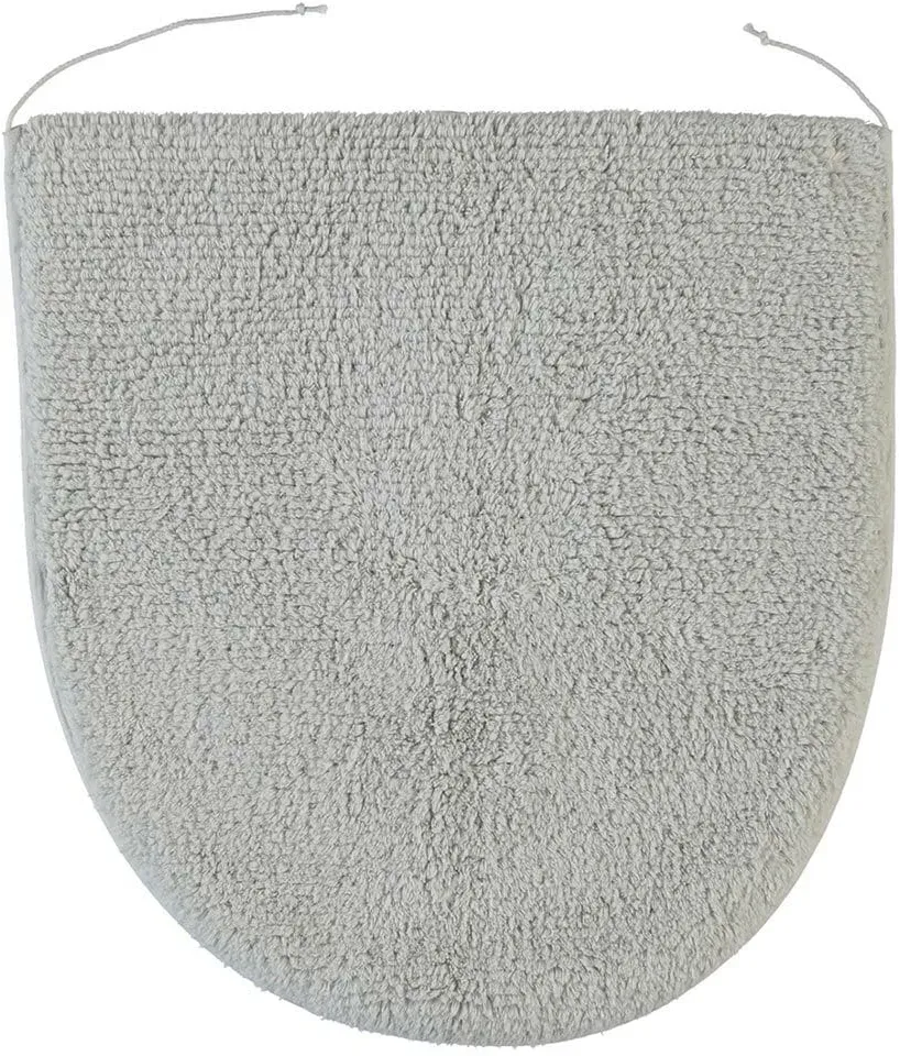 Rhomtuft WC Deckelbezug Prestige 45x50 cm | perlgrau - grau