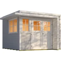Weka Design Gartenhaus Pure Garden Amberley mit Massivholz-Doppeltür -
