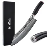 Wakoli EBO Damastmesser Blockmesser 25 cm Schwarz