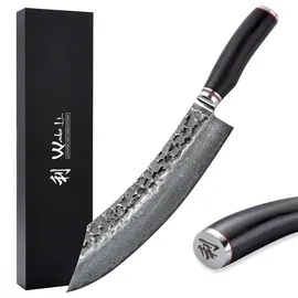Wakoli EBO Damastmesser Blockmesser 25 cm Schwarz