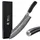 Wakoli EBO Damastmesser Blockmesser 25 cm Schwarz
