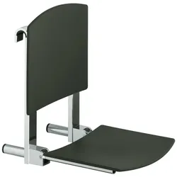 Keuco Plan Care Klappsitz  zum Einhängen in Haltegriffe 34981010037, Accessoires, chrom/schwarzgrau RAL 7021