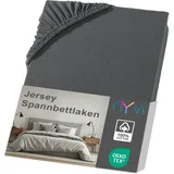 nyvi Spannbettlaken Jersey 140 x 200 - 160 x 200 cm anthrazit