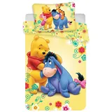 Jerry Fabrics Disney Winnie Puuh Babybett-Set, Baumwolle, Mehrfarbig, Größe 40x60 + 100x135 cm