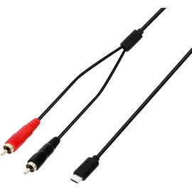 Adam Hall Cables 3 STAR Y CC USB-C 0150 - USB-C Y-Kabel 2 x Cinch Male x USB-C 1,5 m