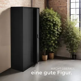 Tectake Spind mit 6 Fächern, und Kleiderstange