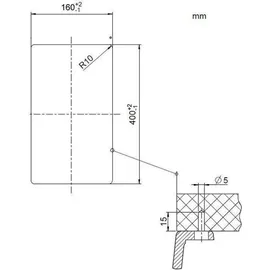 Blanco Subline 160-U InFino Unterbau Becken mittig schwarz (525981)