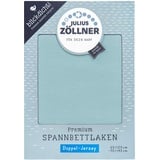Julius Zöllner Spannbettlaken Premium, Doppel-Jersey, Weiß,, Julius Zöllner blau