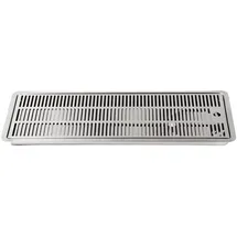 BieTal BieTal® Tropfschale Tropfkasten Edelstahl 60x22cm mit Ablauf seitlich