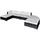 vidaXL Garten-Lounge-Set mit Auflagen 6-tlg. schwarz 41273