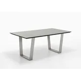 Niehoff Tisch Edelstahl - 180 x 95 cm HPL Zement-Design