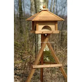 Luxus-Vogelhaus Großes Eiche-Vogelfutterhaus natur