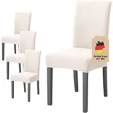 Intirilife Stuhlhusse Gemustert Creme 38-45 cm Sitzfläche 45-65 cm Lehnenhöhe