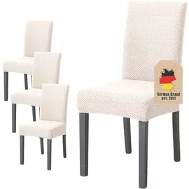 Intirilife Stuhlhusse Gemustert Creme 38-45 cm Sitzfläche 45-65 cm Lehnenhöhe