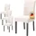 Intirilife Stuhlhusse Gemustert Creme 38-45 cm Sitzfläche 45-65 cm Lehnenhöhe