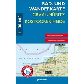Grünes Herz Rad- und Wanderkarte Graal-Müritz, Rostocker Heide