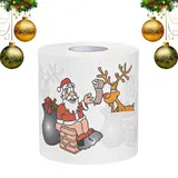 Weihnachts Toilettenpapier,Lustige Weihnachten Klopapier,Lustiges Weihnachts Toilettenpapier,Weihnachten Toilettenpapierrollen,Neuheit Urlaub Badezimmer Dekor,Weihnachtsneuheitsgeschenk