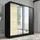 A&J MöbelLand Schwebetürenschrank SOLO 200 x 215 x 59,5 cm Schwarz