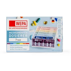 WEPA MEDIKAMENTENDOSIERER 7 Tage Wochenmagazin Regenbogen UV-Schutz+ 1 St