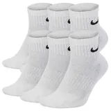 Nike Everyday Cushioned Trainings-Knöchelsocken White/Black 42-46