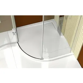 HAK LUssA Duschwanne mit Ablaufdeckel, Viertelkreis 90x90x4cm, R550